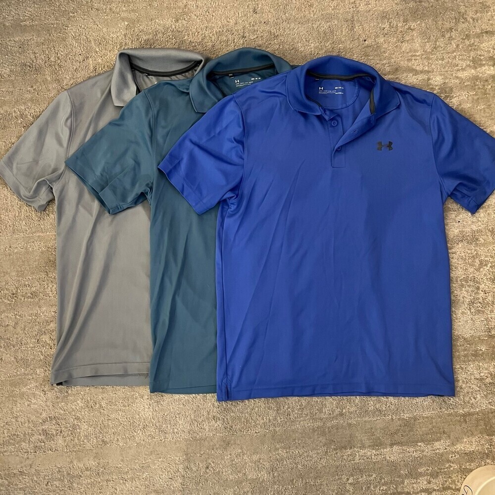 Under Armour Polo + Quarter Zip Bundle Medium - Picture 2 of 12